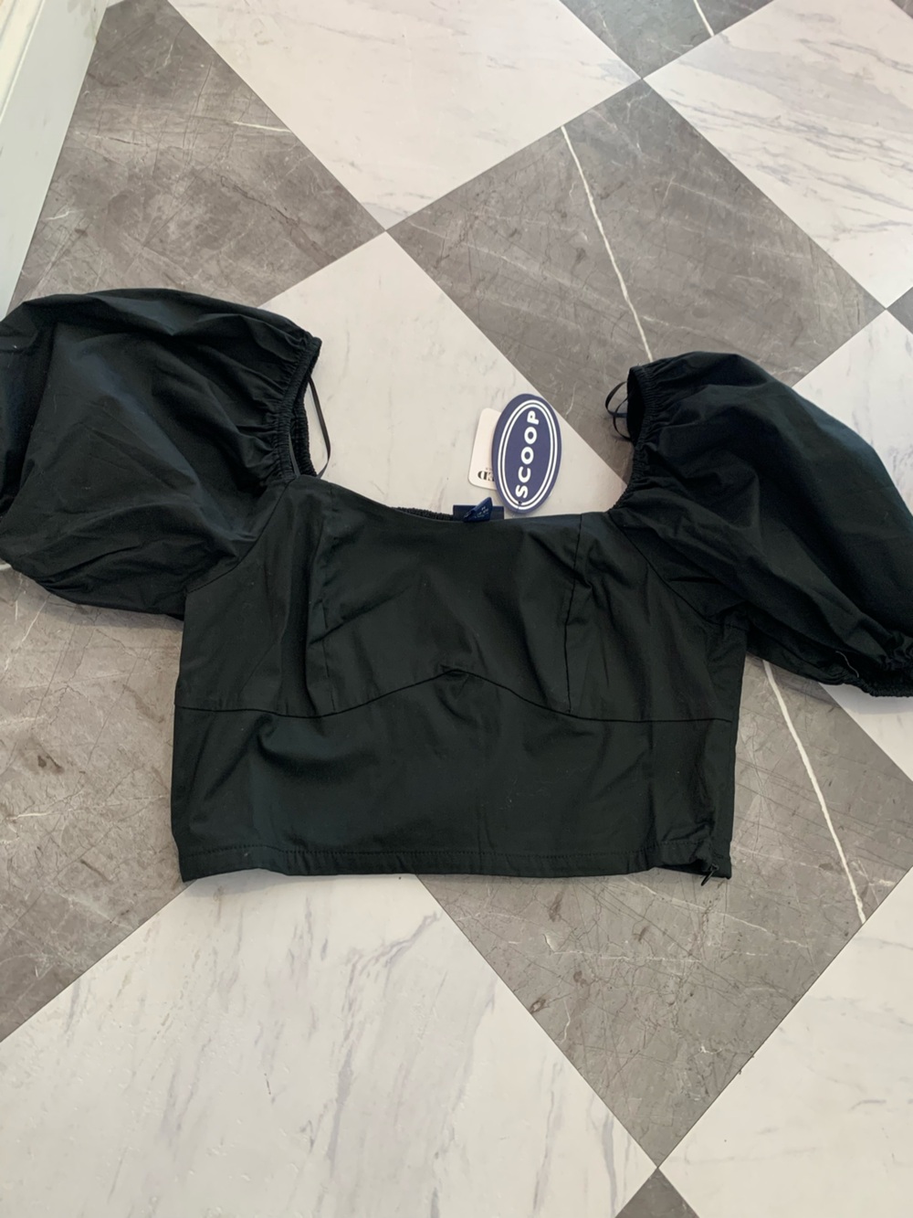 Scoop Black Kids Skort - Puff Sleeve Style